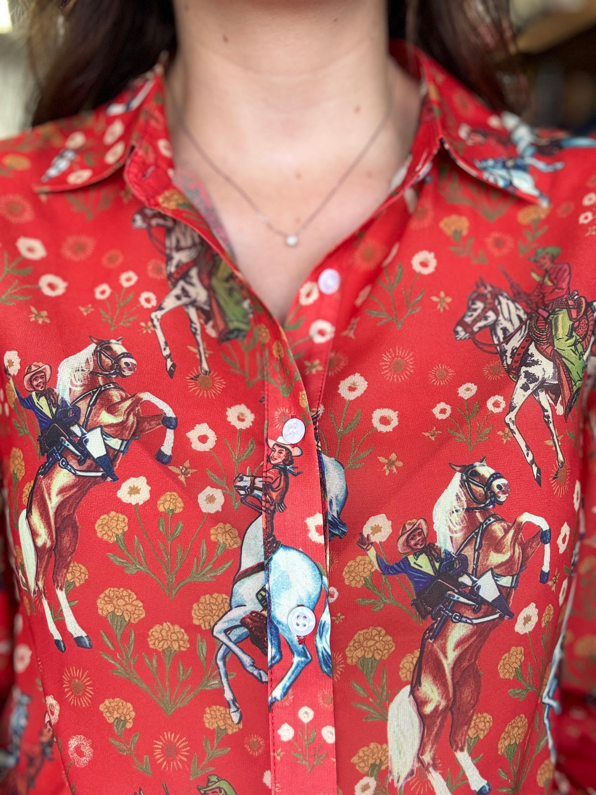 Kenny Top - Rodeo Rose Print