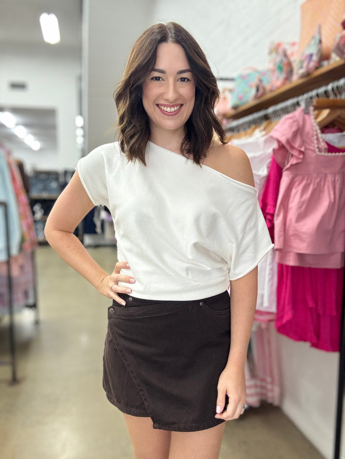 Orla Off The Shoulder Top - Vintage White