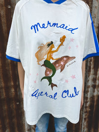 Mermaid Aperol Club Oversized Tee - White