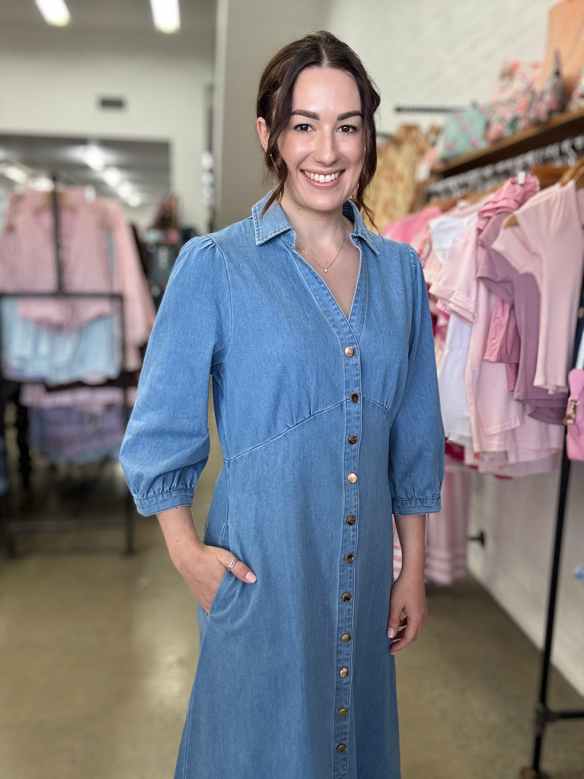 Ronnie Maxi Dress - Light Denim