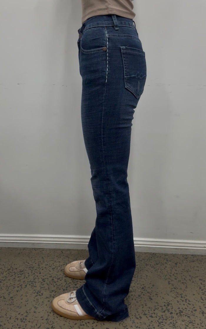 CC Western Jeans - Wide Leg Dark Blue Wash Trouser II