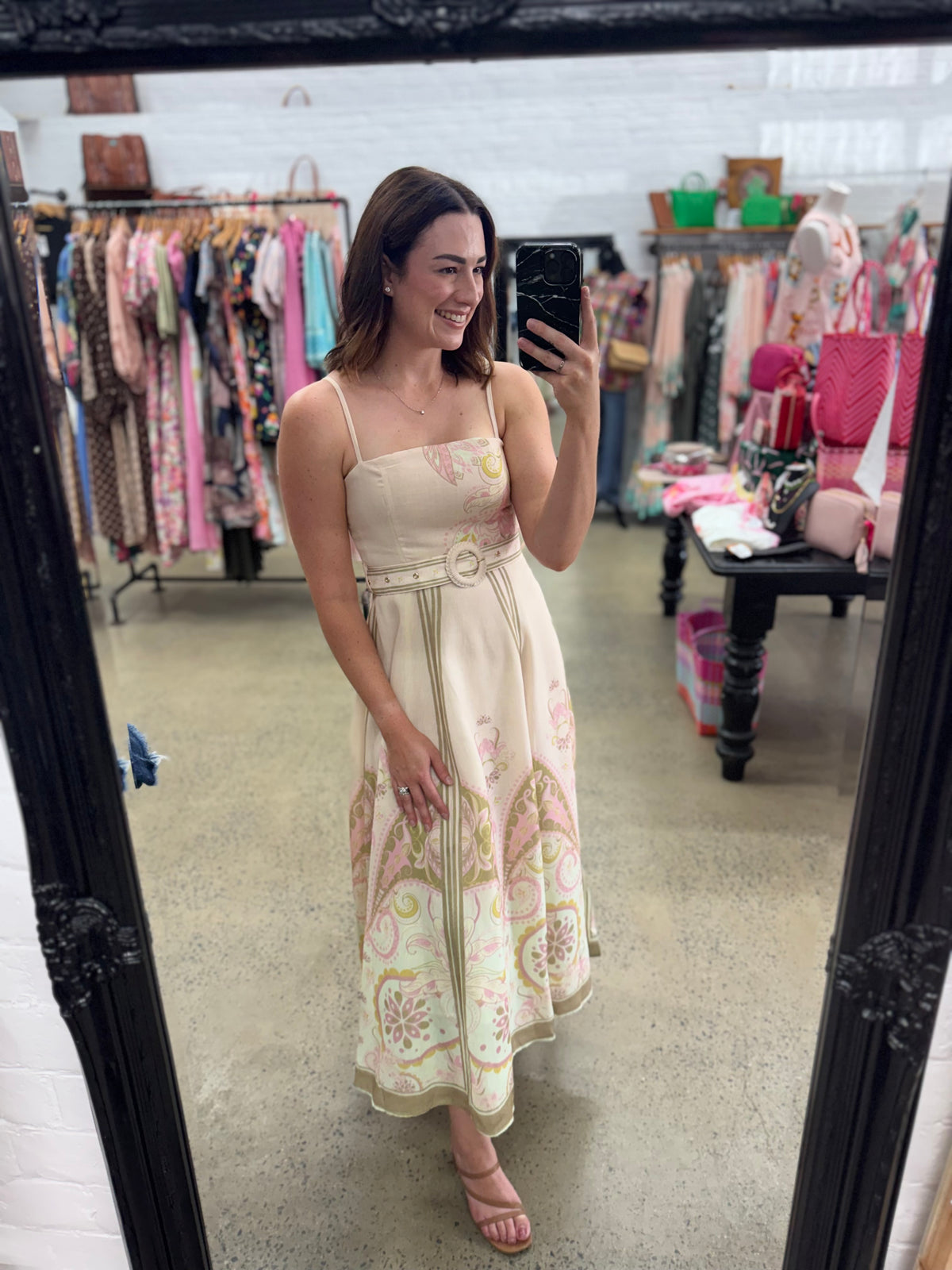 Amaya Maxi Dress - Pink Paisley