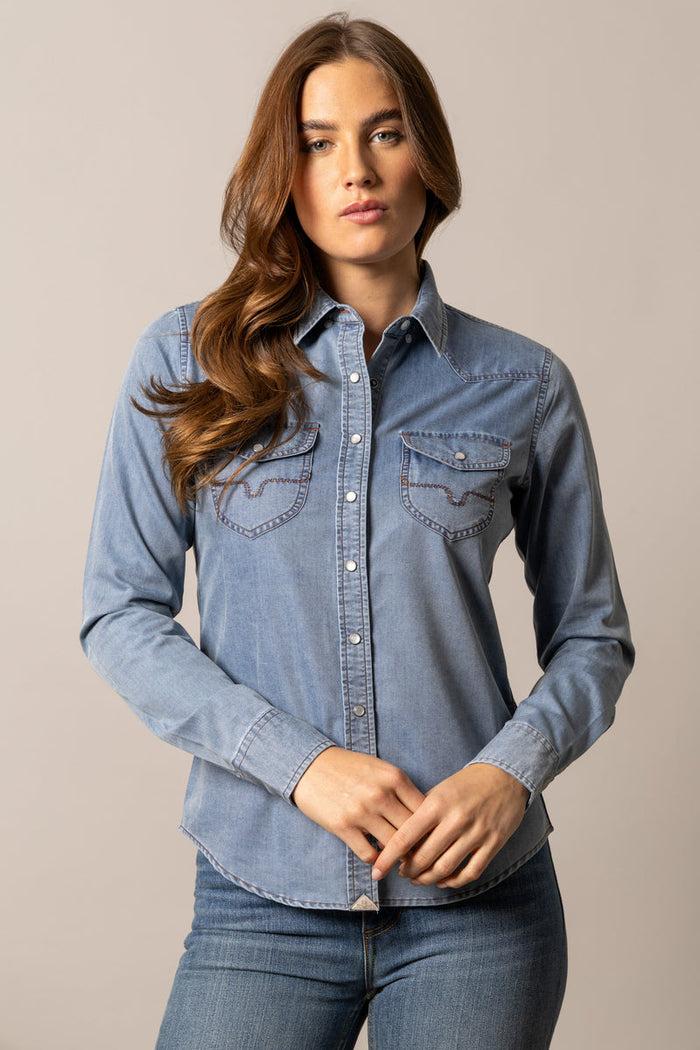Kimes Ranch Long Sleeved Shirt - Flinn (Indigo)