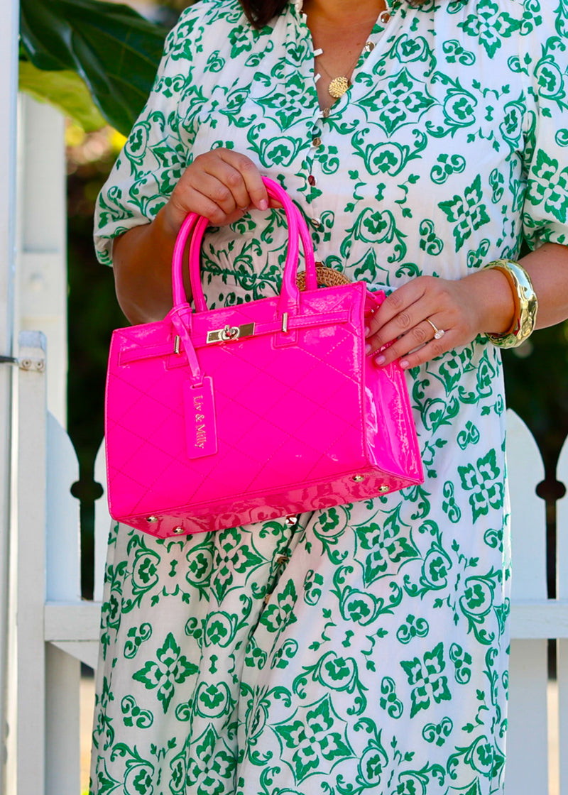 Liv & Milly - Florence (Neon Patent Pink)