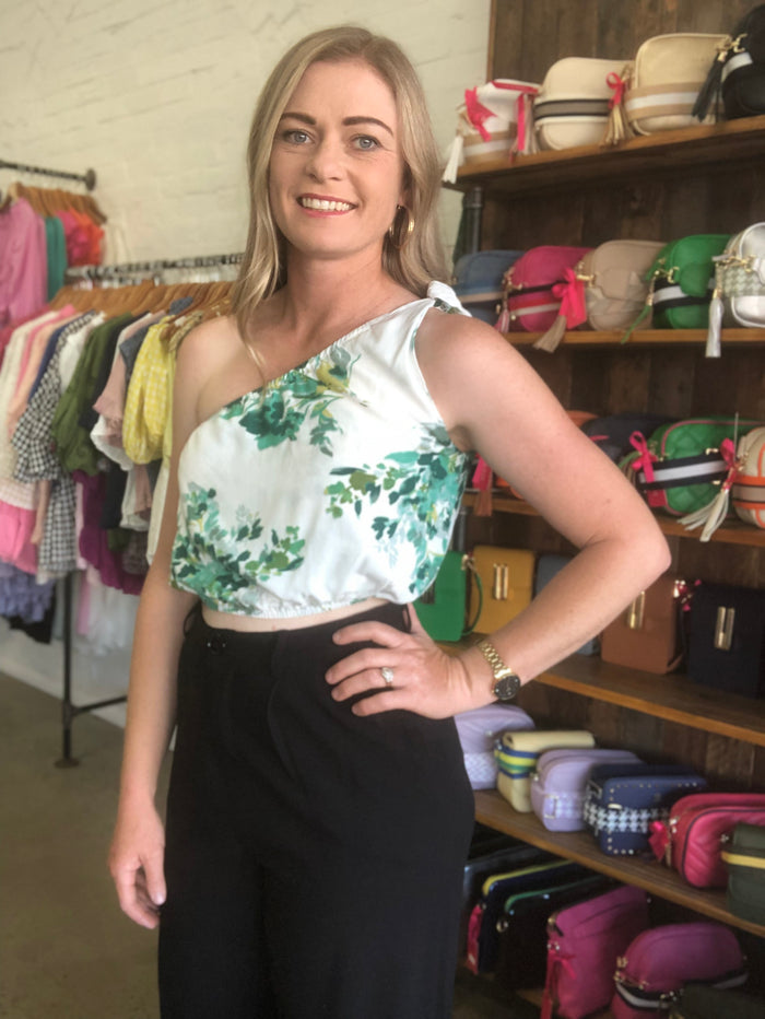 Monica Top - Green Floral