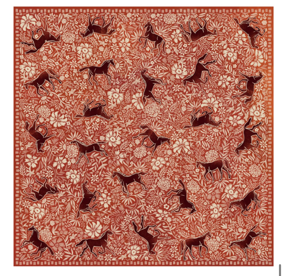 Western Wild Rag - Block Print Horses