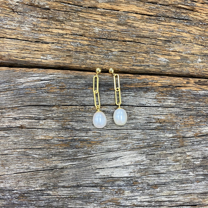 Andie Freshwater Pearl Earrings - Gold