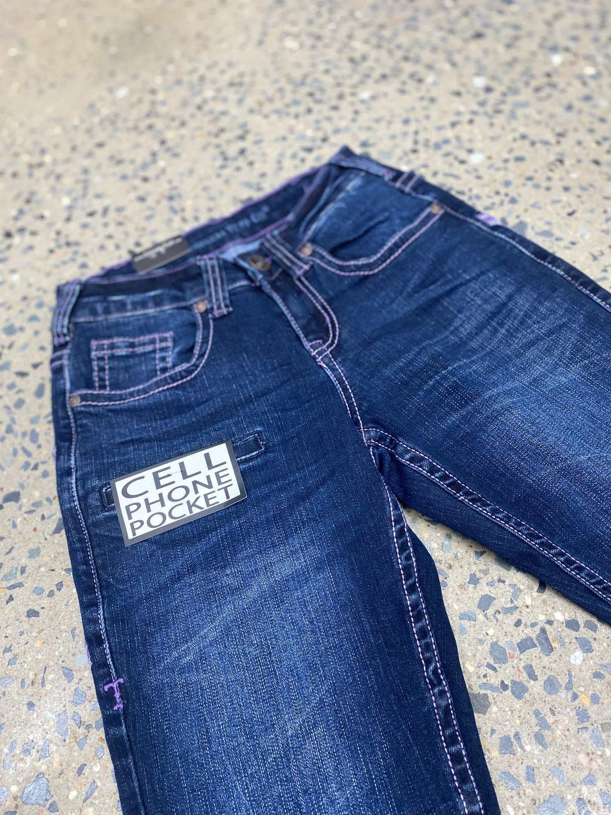 Cowgirl Tuff Jeans - Purple Arrows