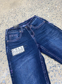 Cowgirl Tuff Jeans - Purple Arrows