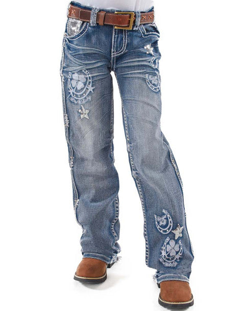 Girl's Cowgirl Tuff Jeans - Double Lucky Unbelievable