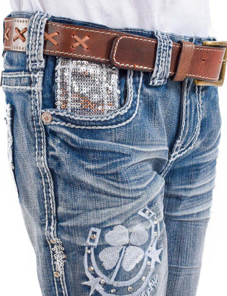 Girl's Cowgirl Tuff Jeans - Double Lucky Unbelievable