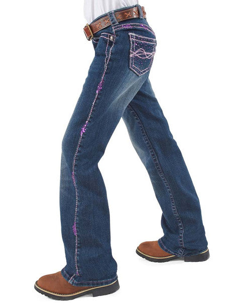 Girl's Cowgirl Tuff Jeans - Pink Sparkles