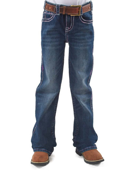 Girl's Cowgirl Tuff Jeans - Pink Sparkles