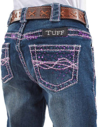 Girl's Cowgirl Tuff Jeans - Pink Sparkles