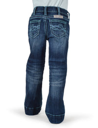 Girl's Cowgirl Tuff Jeans - Turquoise Hurricane Trouser