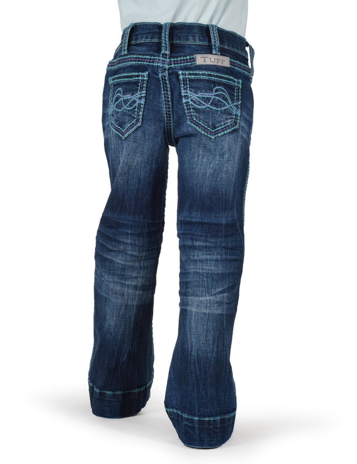 Girl's Cowgirl Tuff Jeans - Turquoise Hurricane Trouser