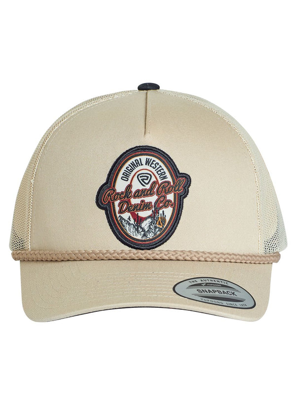 Rock & Roll Cream Patch Cap