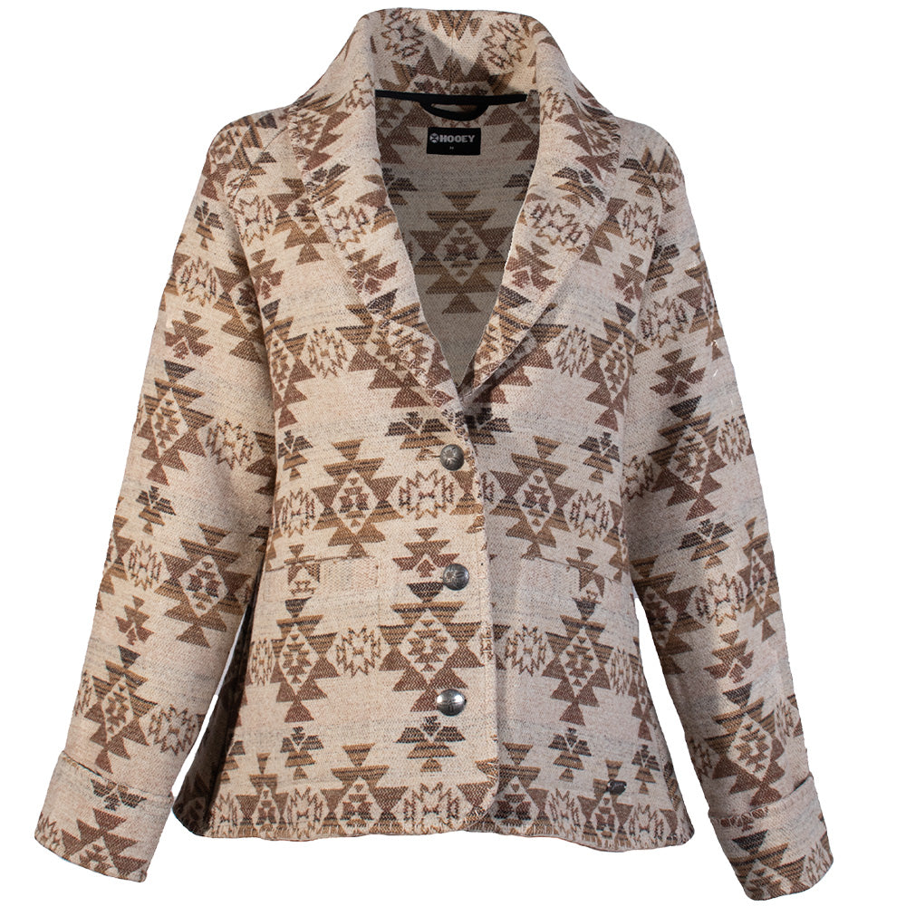 Hooey Blazer - Cream/Brown Aztec