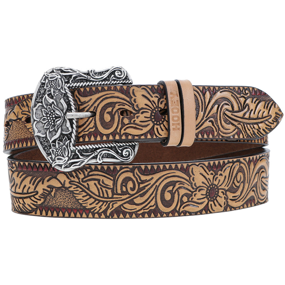 Western Belt - Hooey Flora (Natural/Brown/Red)