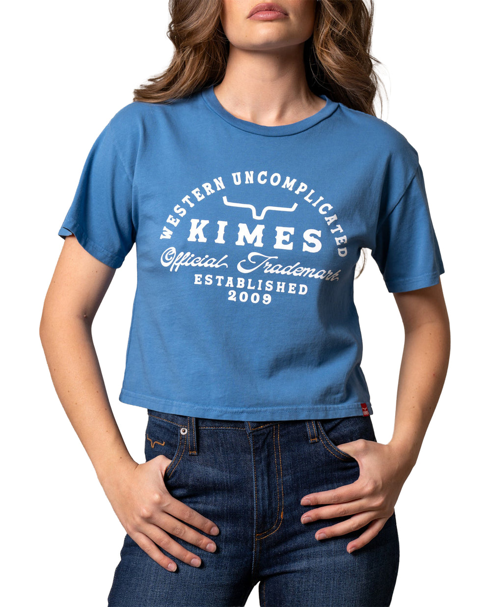 Kimes Ranch Sticker Kimes Ranch Tee - Heavy Text (Carbon Blue) – Katie B