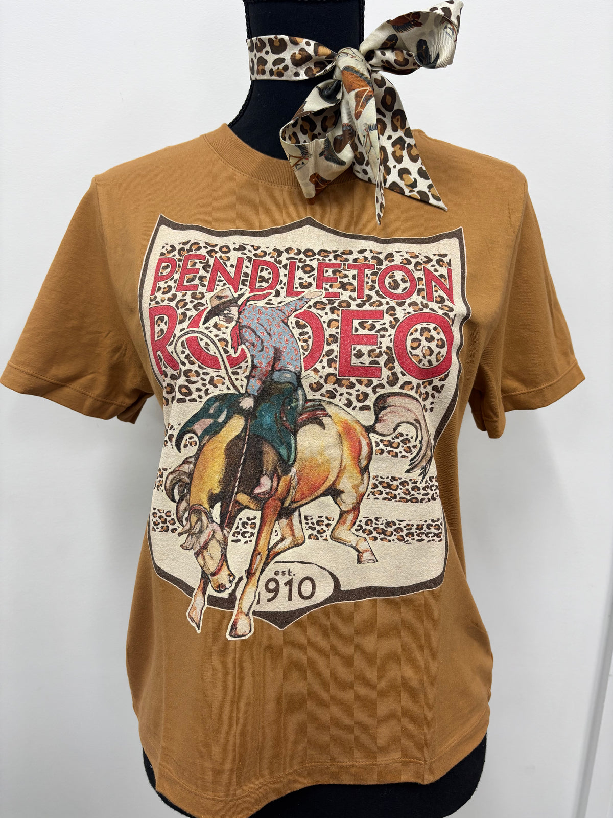Western Tee - Leopard Backnumber (Toast)