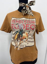 Western Tee - Leopard Backnumber (Toast)