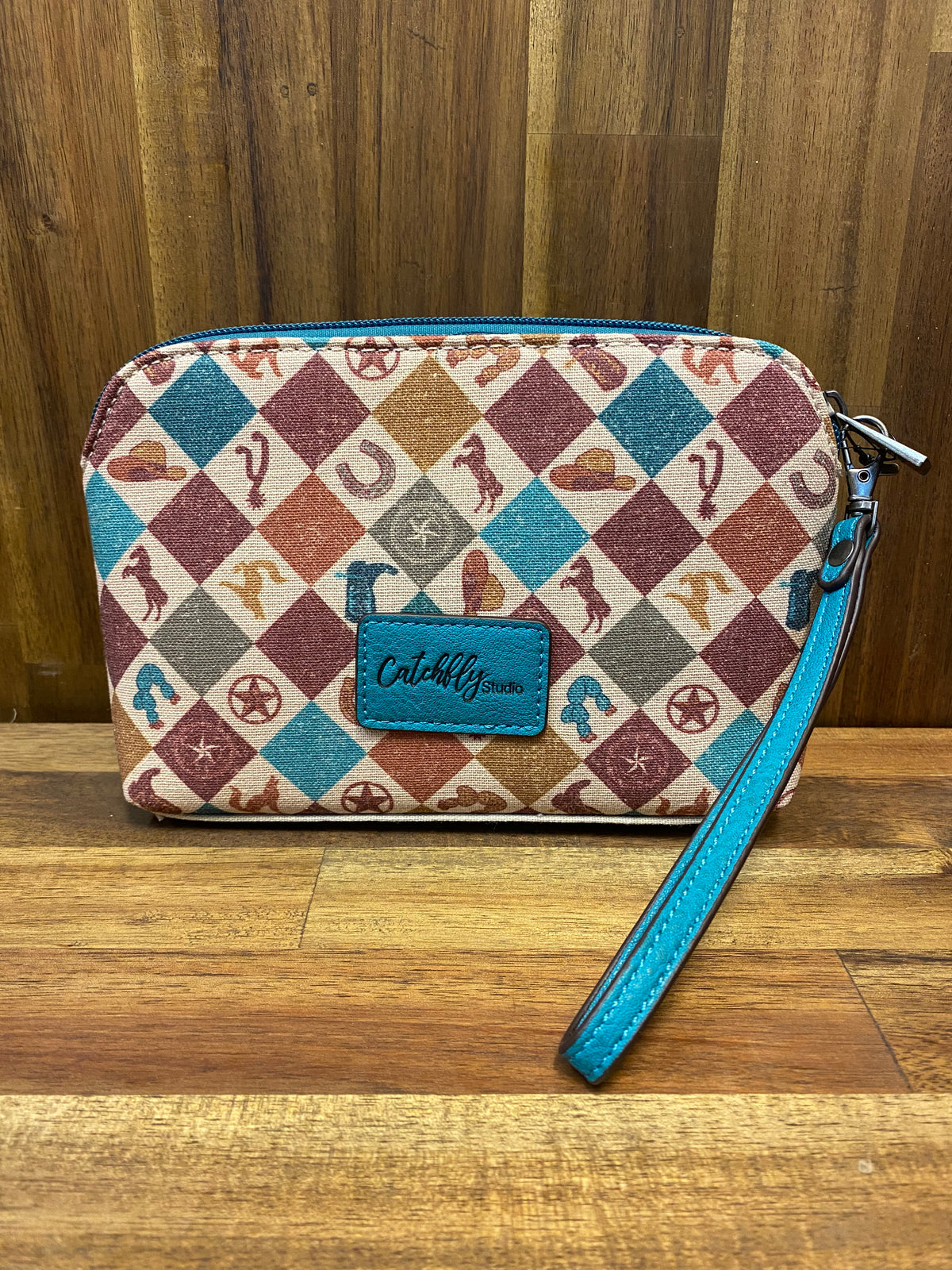 Catchfly Cosmetic Pouch - Western Print