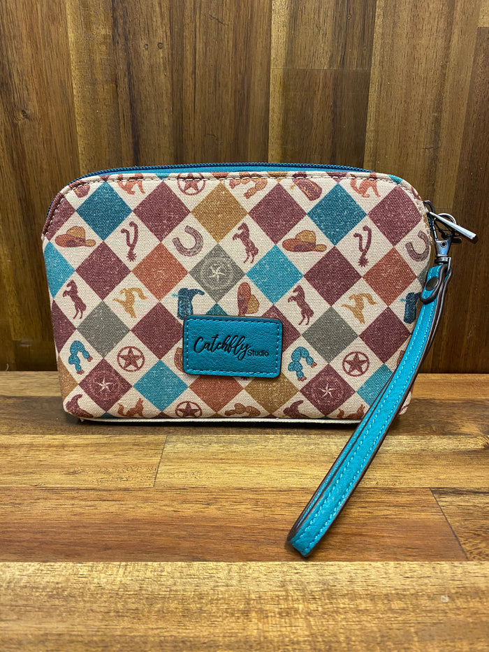 Catchfly Cosmetic Pouch - Western Print