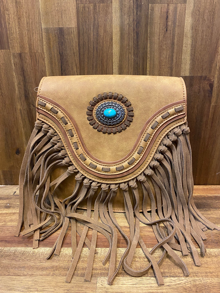 Justin Handbag - Concho & Buck Stitch