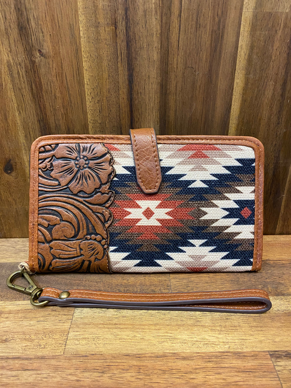 Catchfly Wallet - Tan With Aztec