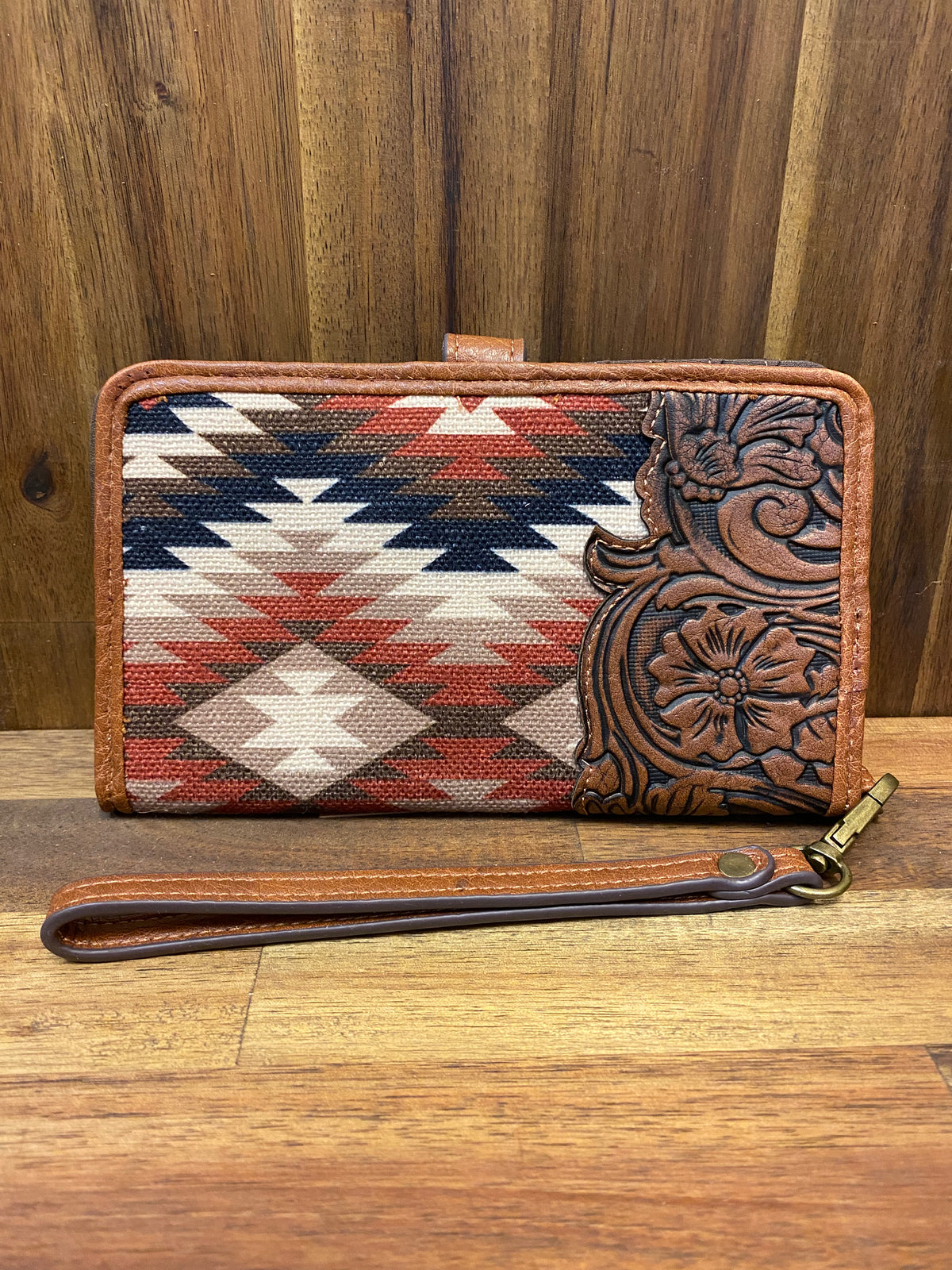 Catchfly Wallet - Tan With Aztec