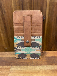 Red Dirt Hat Co Card Wallet - Aztec Bison