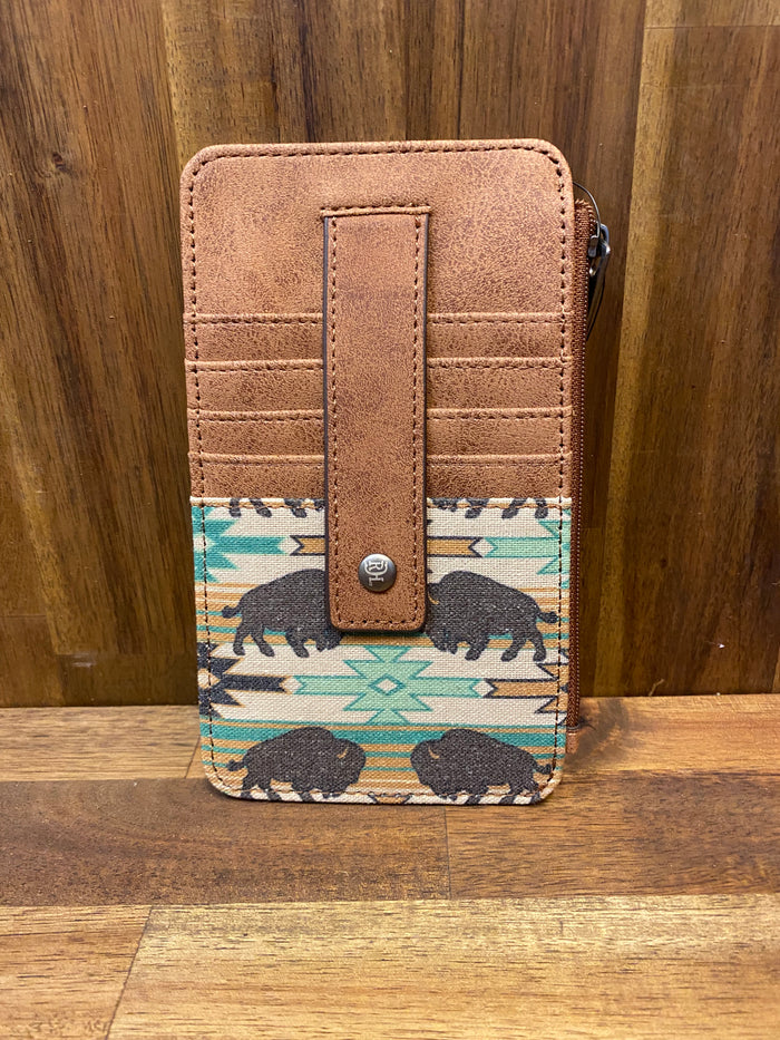 Red Dirt Hat Co Card Wallet - Aztec Bison