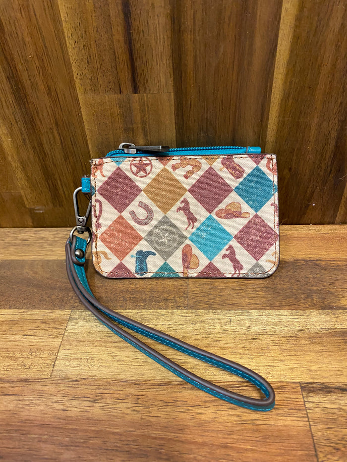 Catchfly Mini Card Wallet - Western Print