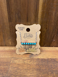 Western Necklace - Turquoise Stone Bar Pendant