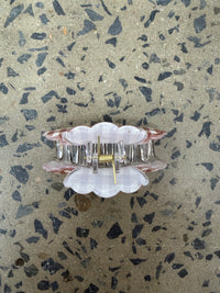 Gingham Claw Clip - Brown