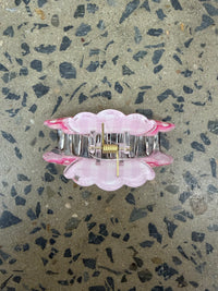 Gingham Claw Clip - Pink