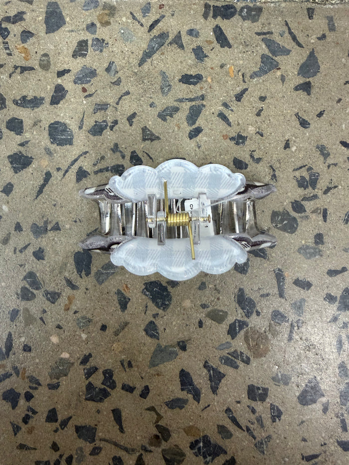 Gingham Claw Clip - Black