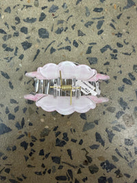Gingham Claw Clip - Baby Pink