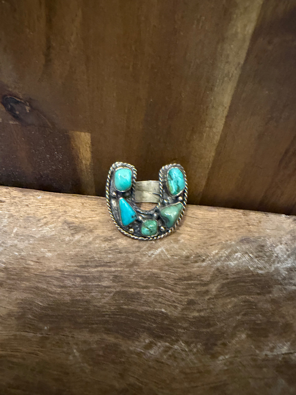 Wild Rag Slide - Horse Shoe Turquoise Cluster