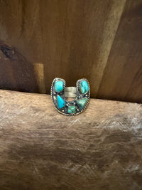 Wild Rag Slide - Horse Shoe Turquoise Cluster