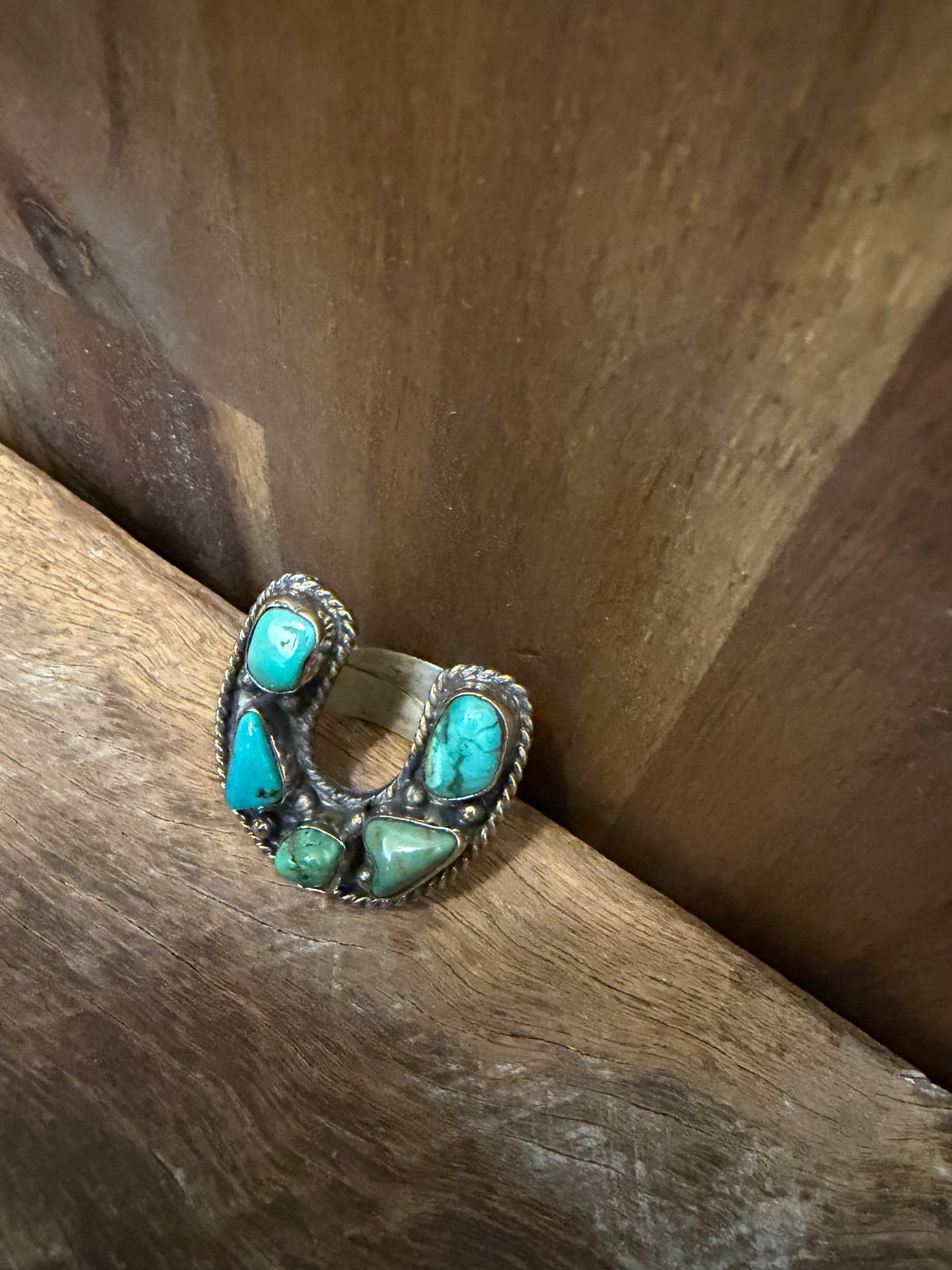 Wild Rag Slide - Horse Shoe Turquoise Cluster