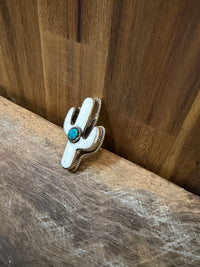 Wild Rag Slide - White Turquoise Cactus