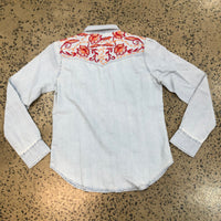 Kimes Ranch Long Sleeved Shirt - Nashville Destroy Wash Denim
