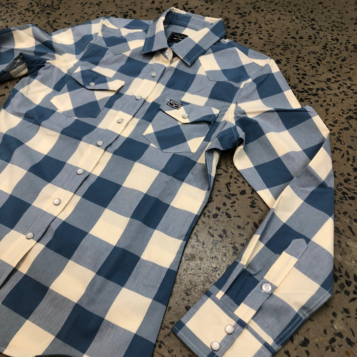 Kimes Ranch Long Sleeved Shirt - Malcom Buffalo Plaid Blue