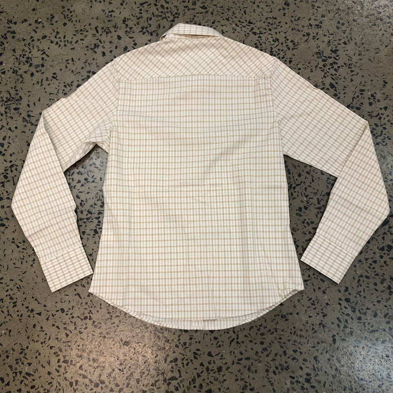 Kimes Ranch Long Sleeved Shirt - Tucco Mini Check Khaki