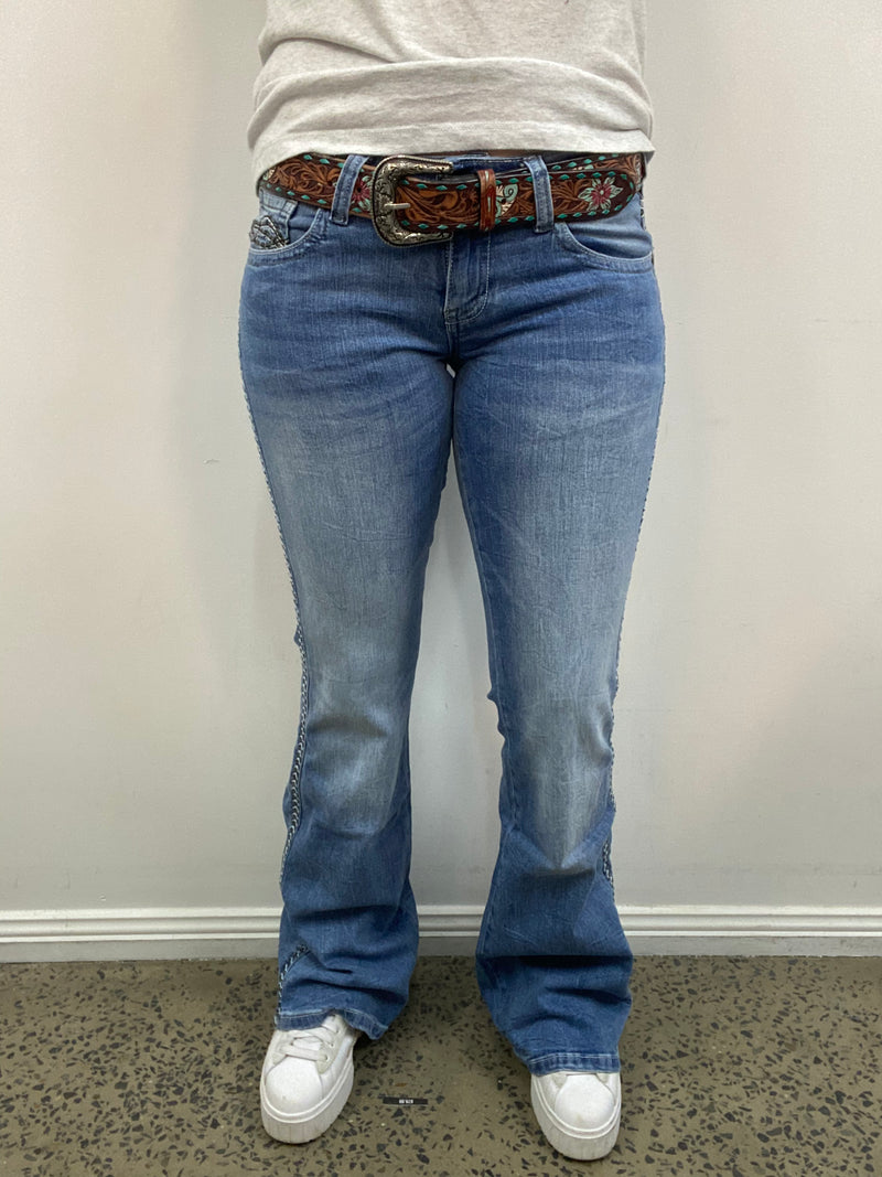 Cowgirl Tuff Jeans - Zigzag Flare II