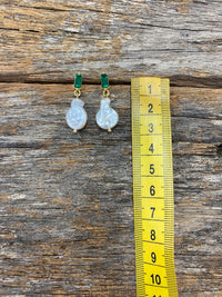 Sammie Emerald With Baroque Pearl Earrings
