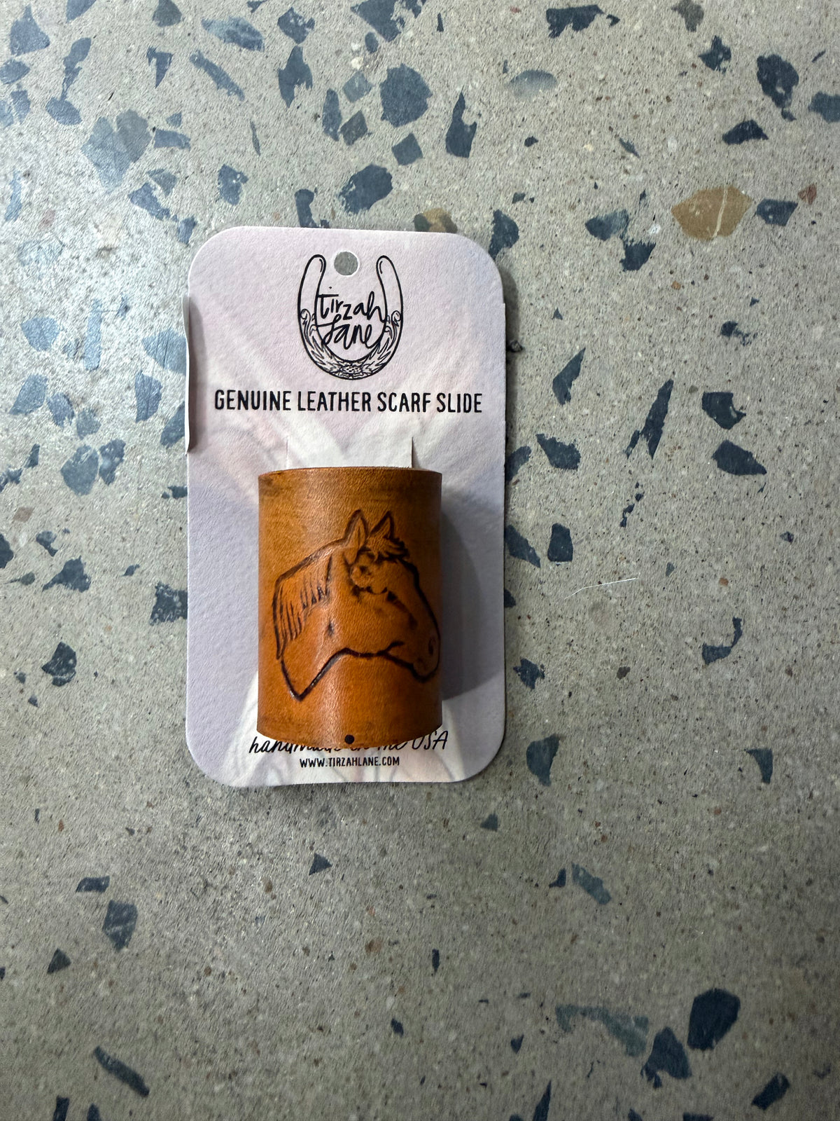 Wild Rag Slide - Howdy Cowboy Genuine Leather (Horse Head)