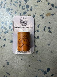 Wild Rag Slide - Howdy Cowboy Genuine Leather (Horse Head)